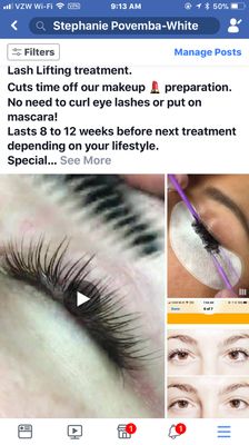 Make appointment:              Lash Lifting and Tinting