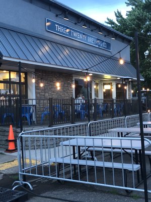 Front of building and patio