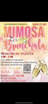 Brunchata one a month at the glitz cafe