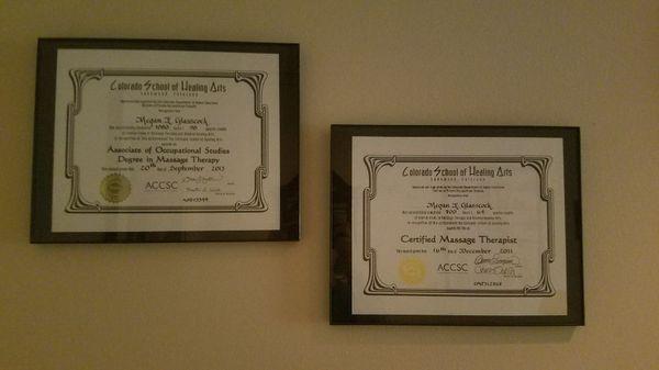 My certifications