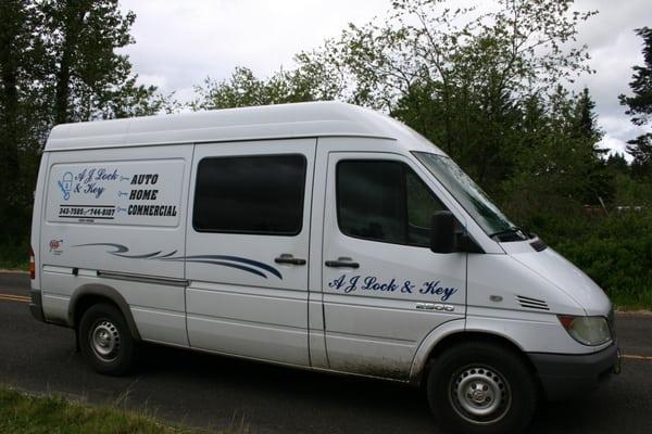 A J Lock and Key mobile van