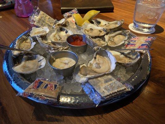 Raw oysters