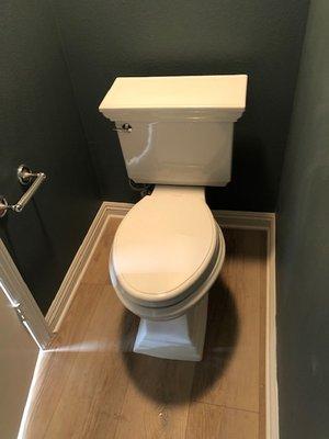 New Kohler toilet installed