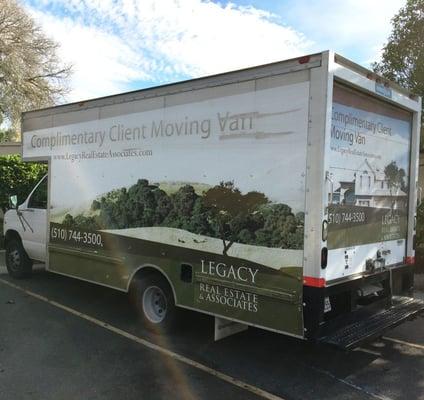 Complimentary Client Moving Van