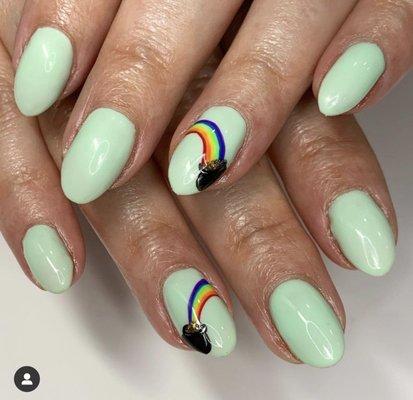 St. Patrick's Day nail art