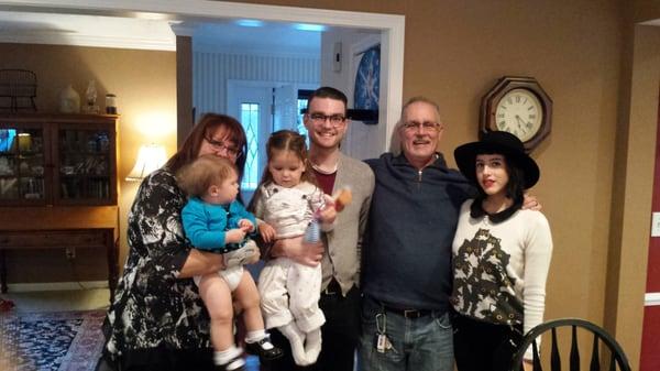 Todd and Marcia with eldest son Wes and his wife Katie and granddaughters Genevieve and Ila