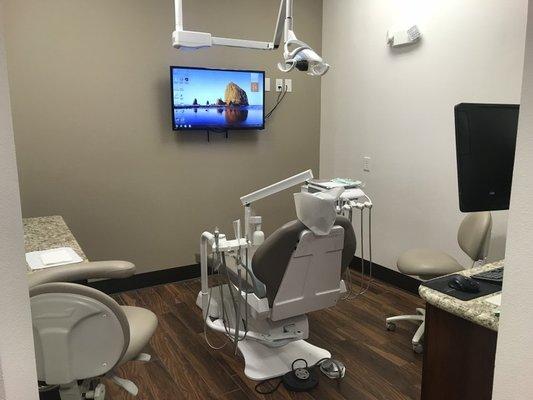 One of three treatment rooms