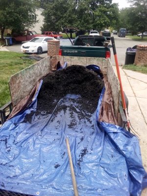 Unloading mulch