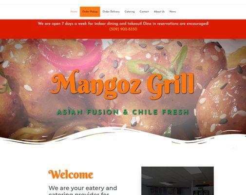 Website Design - Mangoz Grill