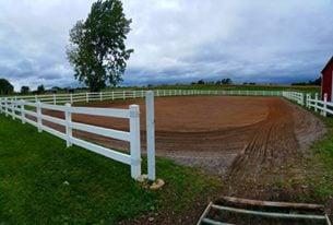 200x100 outdoor arena with brand new footing and maintained regularly