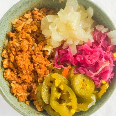 Not-So-Sloppy Joe Bowl (wild grass fed beef or impossible vegan)