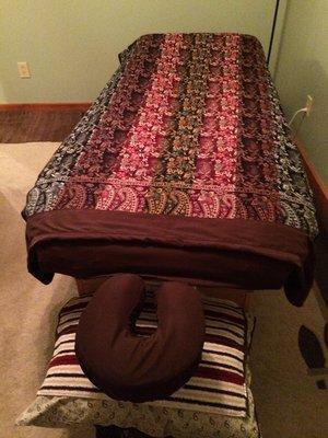 Heated Massage Therapy Table.