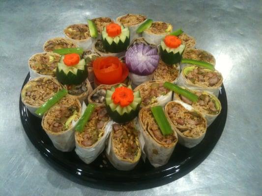 platter of wraps (Catering)