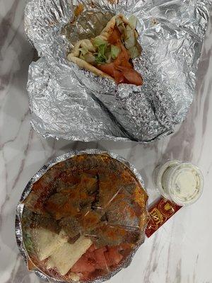 Meatless Gyro Platter