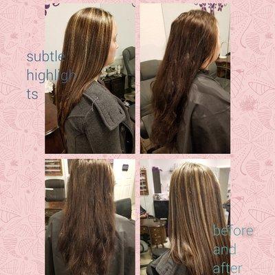 Before ans after ...cut and highlights