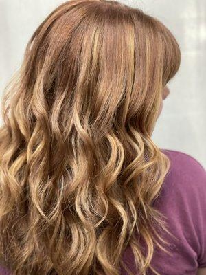 Copper balayage