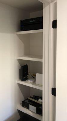 Custom closet shelving