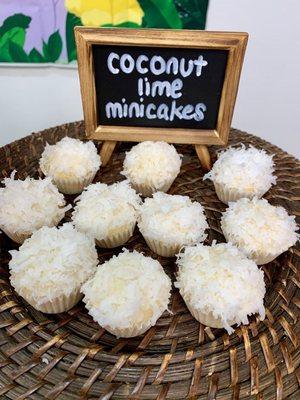 Coconut lime mini cakes