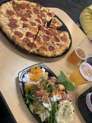 Pizza, salad bar, beer. What more could you need as a parent?!