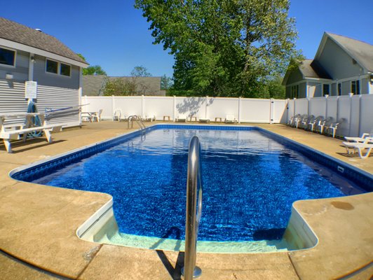 Heated outdoor pool open June to mid-September.