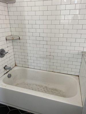 Before photo of shower/tub in West Philadelphia