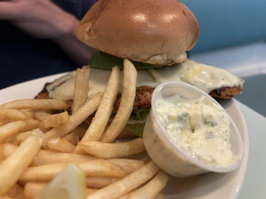 Blackened Cajun fish sandwich