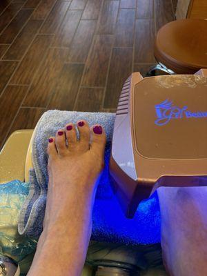 My gel pedicure