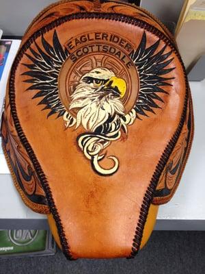 Custom motorcycle seat for Eaglerider Scottsdale!