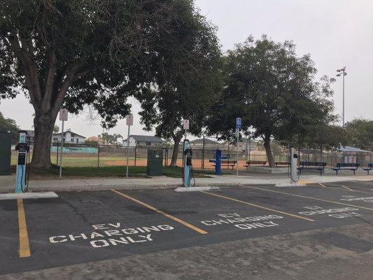 8.27.21 They put up Electric Car Charging Spaces!