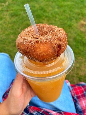 cider slushie & apple cider donut