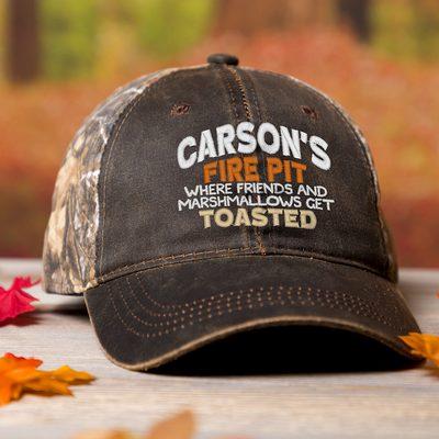 Fun Fire Pit camo hats