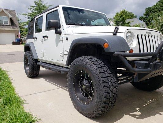 New tires and tinted vinyl windows