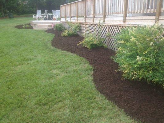 Bed defining with new mulch