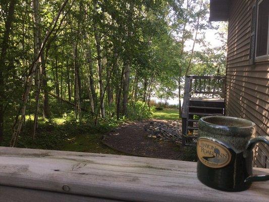 The Garden Suite & the view from its deck.