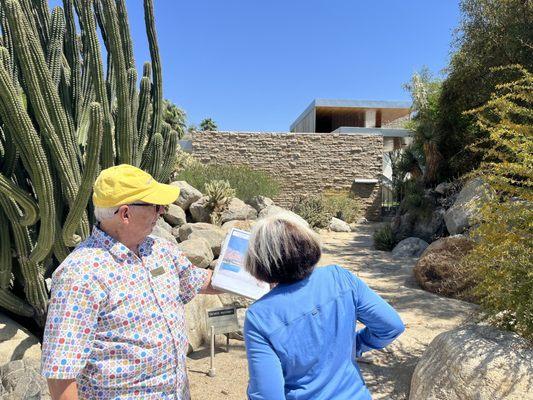 Palm Springs Historical Society, with fabulous docent Roger, seeing celebrity homes.