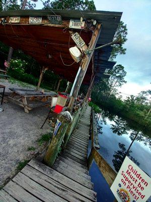 During your stay GET FED AT THE SHED & take advantage of our BLUE WAY PIER next to our boat ramp "Blue Water Marker #8" on Old Fort Bayou.