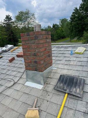 Chimney Rebuild , Flashing , Waterproofing of Roof