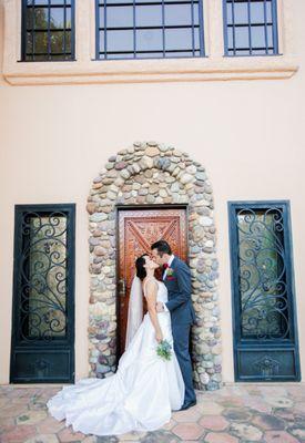 Front door at the red rock chateau