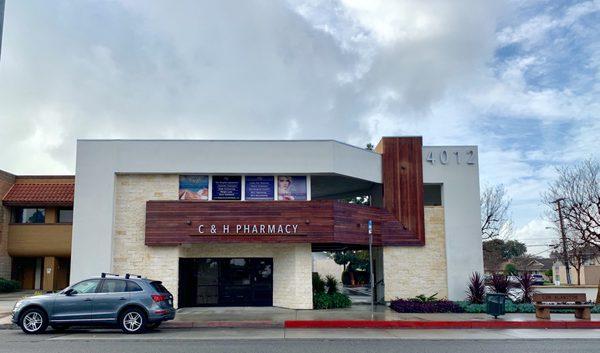 Front of the Pharmacy (located on the corner of Bloomfield St and Katella)