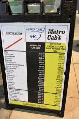 Transparent about fares.  How nice.