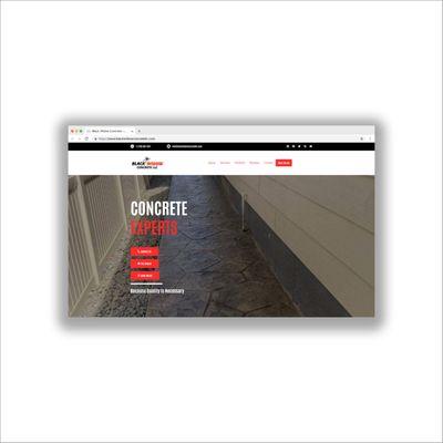 Website for Black Widow Concrete