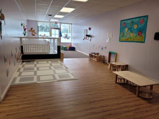 Our tranquil Infant-Toddler Room.