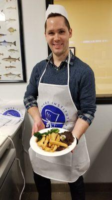 Me and the plated meal!