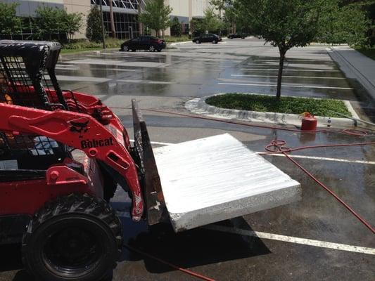 American Eagle offers concrete & debris bobcat removal services