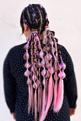 Very intricate festival braids