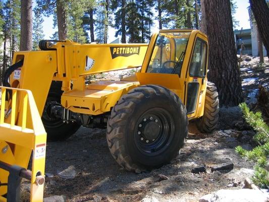 This is a new Pettibone 9000 lift 44' forklift each 44' Diesel 4 wheel drive