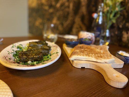 Dolmas and bread