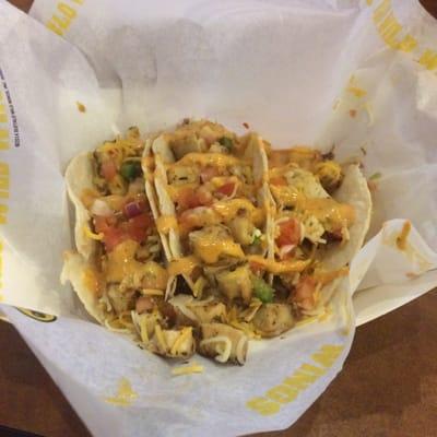 Street tacos with cheese. Simple amazing!