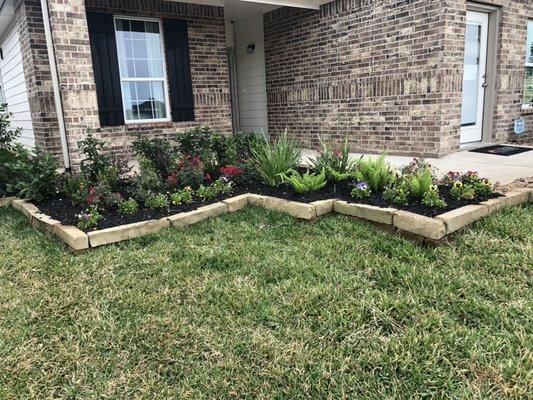 Landscape flower bed