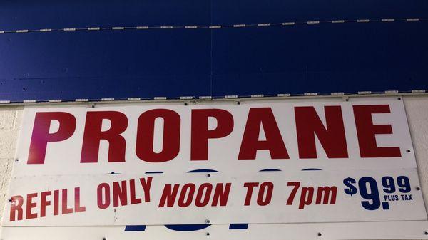 CHEAPEST Propane refill! ONLY 20Ib propane tank cost $9.99 + TAX! Don't miss out!